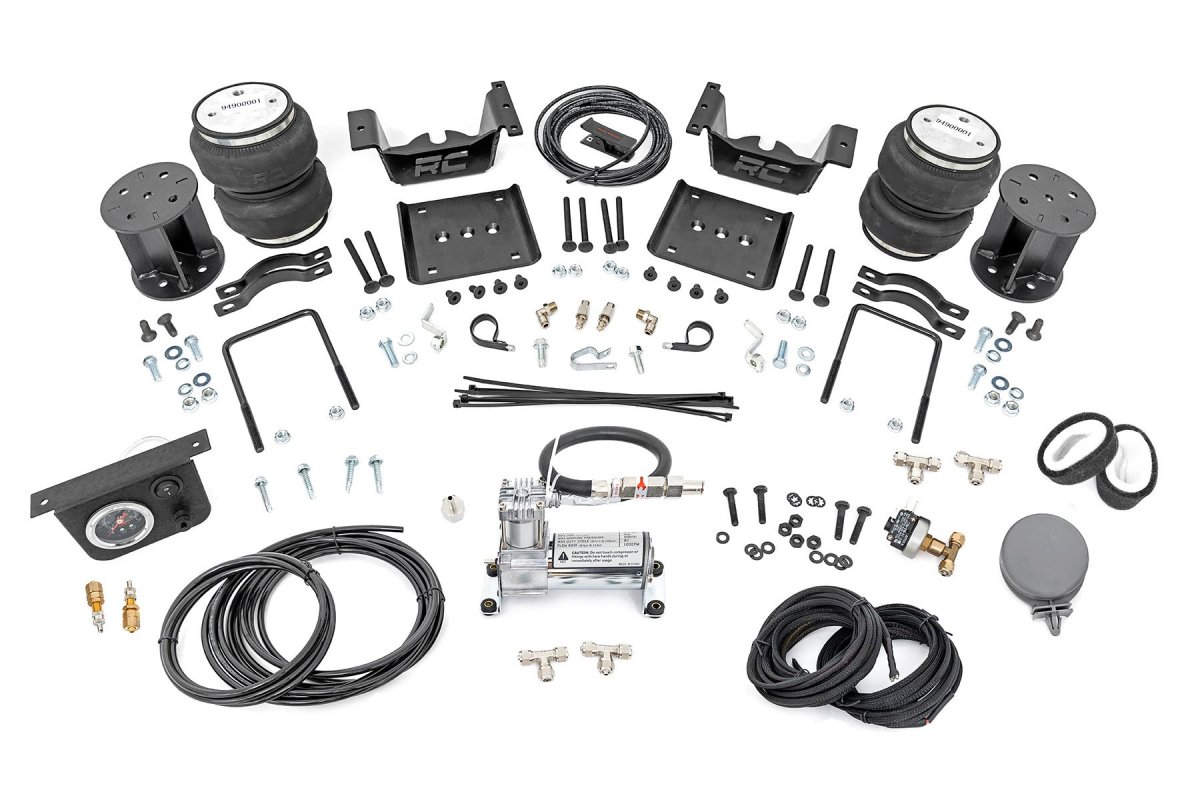GMC Sierra 1500 Air Spring Kit - Rear - Rough Country - 5 Inch Lift Kit w/compressor - '07-'18